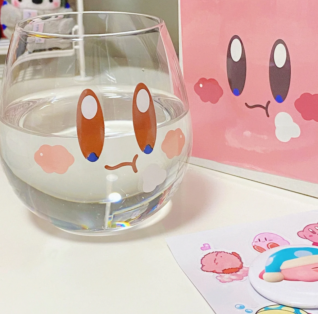 Kirby Cute Glass Cup - Sunshine Design Shop