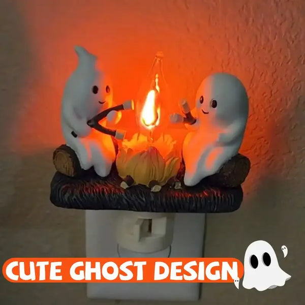 Not So Spooky Ghost Campfire Night Lamp