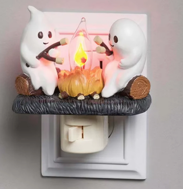 Not So Spooky Ghost Campfire Night Lamp