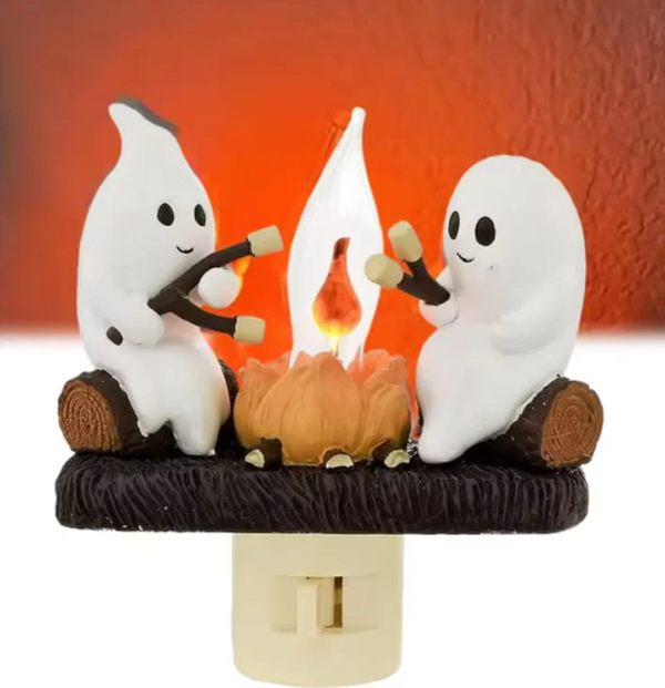 Not So Spooky Ghost Campfire Night Lamp